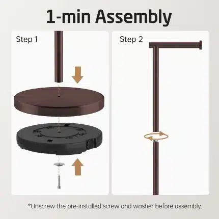 KES 26''H Toilet Paper Holder Stand, SUS 304 Stainless Steel, Brushed Bronze, WFBPH006S66-BB