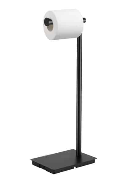 KES Bathroom 20" H Toilet Paper Holder Stand, SUS304 Stainless Steel, Matte Black, BPH572S1AWF-BK