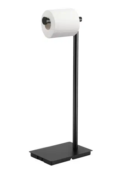 KES Bathroom 20" H Toilet Paper Holder Stand, SUS304 Stainless Steel, Matte Black, BPH572S1AWF-BK