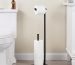 KES Freestanding Toilet Paper Holder Stand with Reserve Toilet Paper Storage, SUS304 Stainless Steel, Matte Black, BPH572BWF-BK