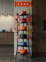 KES Freestanding Pot Rack 6-Tier, CE Certified, Iron