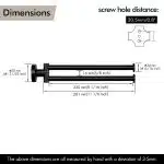 KES Black Swivel Towel Bar for Bathroom 9-Inch Swing Out Double Towel Bar 2-Arm Kitchen Wall Mounted SUS 304 Stainless Steel Matte Black
