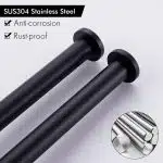 KES Black Swivel Towel Bar for Bathroom 9-Inch Swing Out Double Towel Bar 2-Arm Kitchen Wall Mounted SUS 304 Stainless Steel Matte Black
