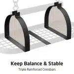 KES 48 Inch Large Hanging Pot Rack, Heavy Duty Oval Pot and Pan Hanging Rack Ceiling Mount, Pot Pan Hangers for Kitchen with 20 Hooks, Matte Black, (For 16" and 24" Joist Mount)