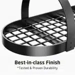 KES 48 Inch Large Hanging Pot Rack, Heavy Duty Oval Pot and Pan Hanging Rack Ceiling Mount, Pot Pan Hangers for Kitchen with 20 Hooks, Matte Black, (For 16" and 24" Joist Mount)