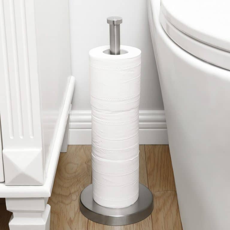 KES Toilet Paper Storage Stand, Freestanding Bathroom Toilet Paper Holder Storage for 3 Rolls SUS304 Stainless Steel Brushed Nickel