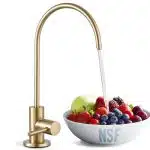 KES RO Faucet Water Filter Faucet Non-Air-Gap Drinking Water Beverage Faucets for Reverse Osmosis Systems Filtration System 304 Stainless Steel Brushed Gold, Z504CLFF18-BZ