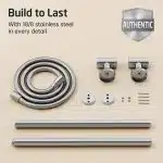 KES 18/8 Stainless Steel Shower Slide Bar 30-Inch with Adjustable Handheld Shower Head and 59-Inch Hose, 5-Function Hand Shower with Wall Mount Shower Slide Bar Set, Brushed Finish F209S78-BS-C1 - Image 6