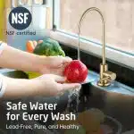 KES RO Faucet Water Filter Faucet Non-Air-Gap Drinking Water Beverage Faucets for Reverse Osmosis Systems Filtration System 304 Stainless Steel Brushed Gold, Z504CLFF18-BZ - Image 2