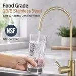 KES RO Faucet Water Filter Faucet Non-Air-Gap Drinking Water Beverage Faucets for Reverse Osmosis Systems Filtration System 304 Stainless Steel Brushed Gold, Z504CLFF18-BZ - Image 3