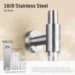 KES 18/8 Stainless Steel Shower Slide Bar 30-Inch with Adjustable Handheld Shower Head and 59-Inch Hose, 5-Function Hand Shower with Wall Mount Shower Slide Bar Set, Brushed Finish F209S78-BS-C1 - Image 5