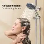 KES 18/8 Stainless Steel Shower Slide Bar 30-Inch with Adjustable Handheld Shower Head and 59-Inch Hose, 5-Function Hand Shower with Wall Mount Shower Slide Bar Set, Brushed Finish F209S78-BS-C1 - Image 4